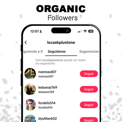 Seguidores Organicos Tiktok  🔥ENTREGA RAPIDA 🔥